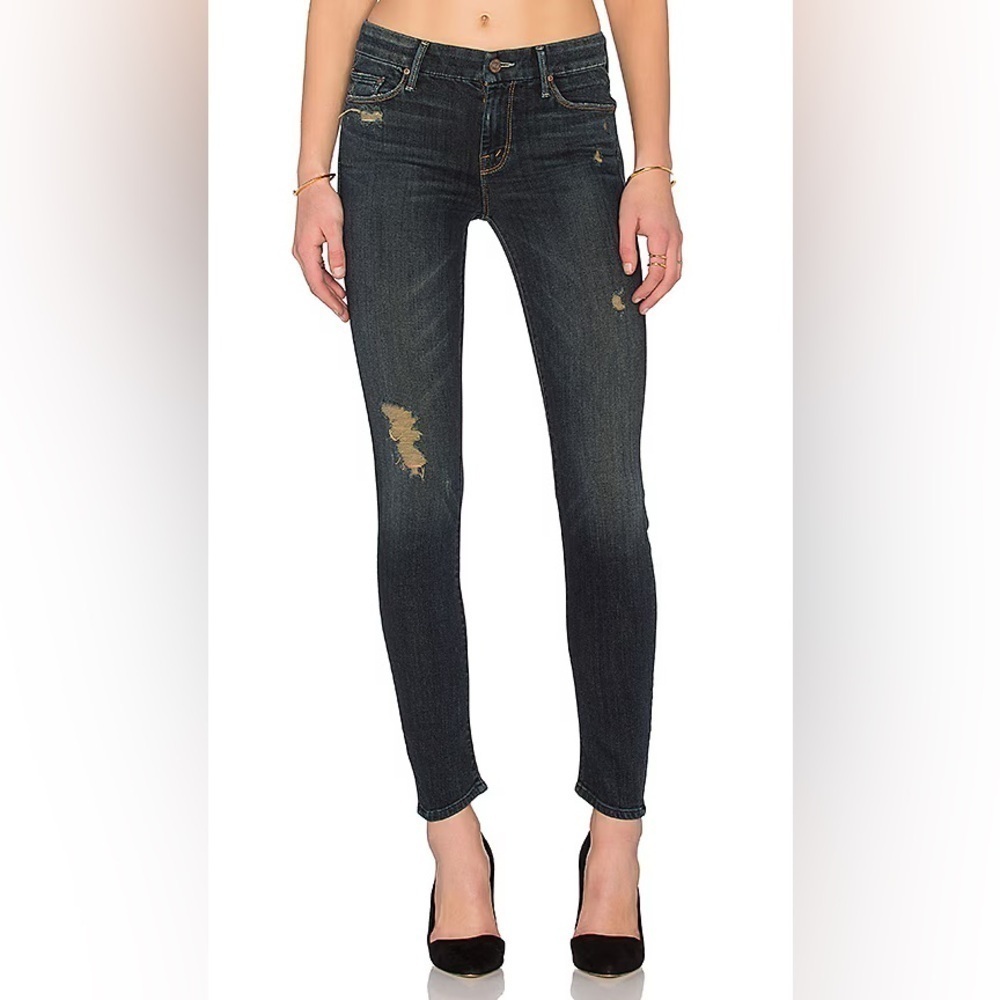 MOTHER Looker Ankle Fray Jaded & Torn Jeans Size 25